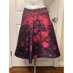 Eva Franco Purple & Pink Embroidered Rose A-Line Skirt, Size 8, NWT! $178